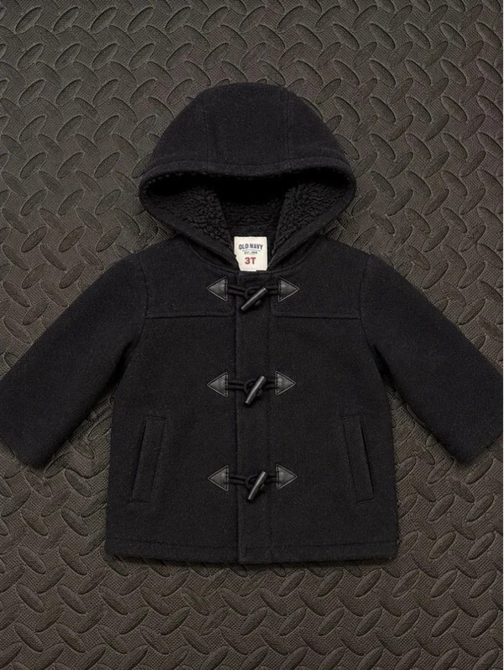 Old Navy Girls Black Duffle Coat 3T